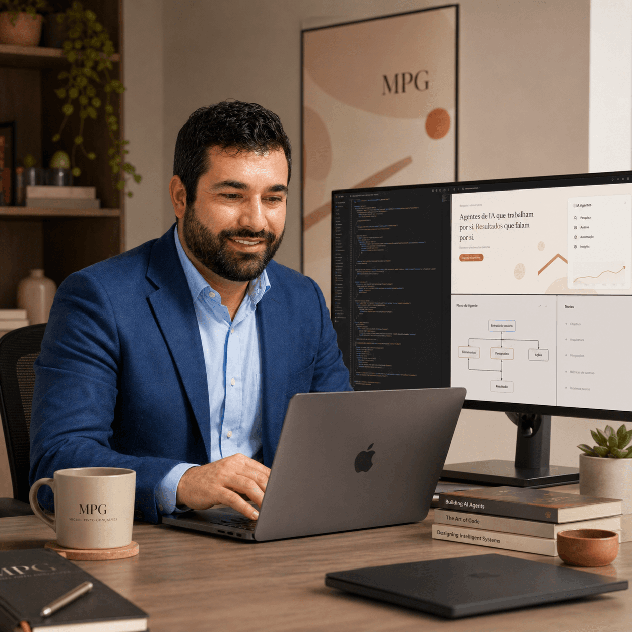 Miguel Pinto Gonçalves em sessão de trabalho